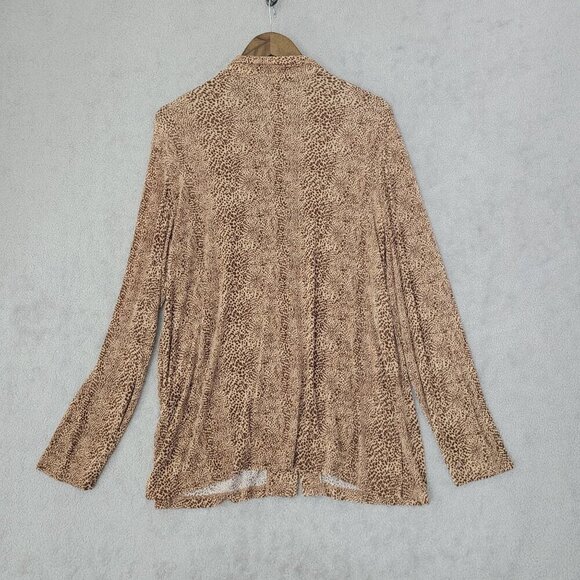 Vtg Citiknits Womens L Traveller Long Sleeve Button Down Animal Print  Shirt JCT - Picture 2 of 7